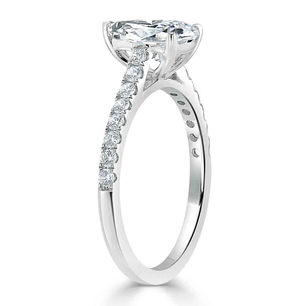 Wedding Ring Dubai  Pear Cut Moissanite Engagement Ring, Classic Style