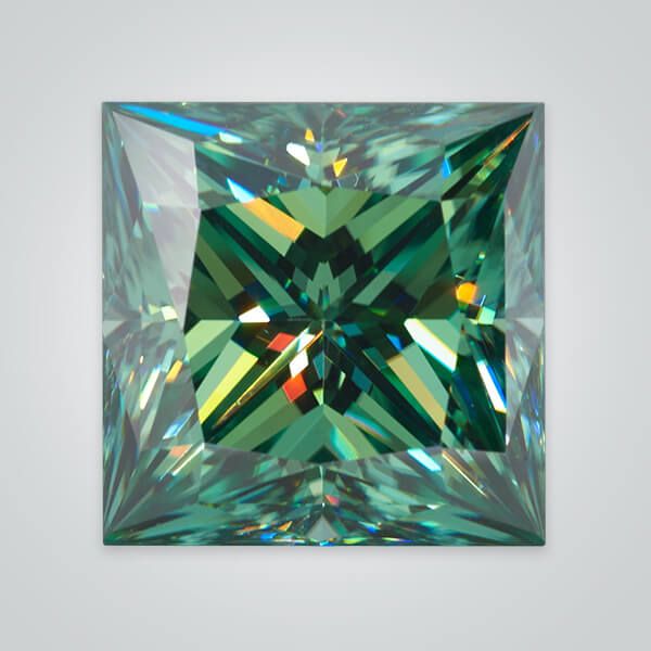 Buy Bulk Order Wholesale   Green Moissanite, Square Princess