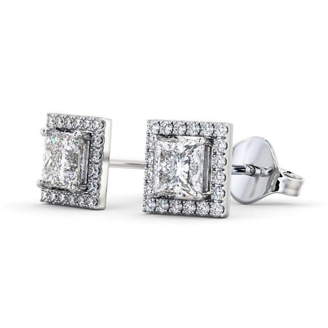 Couple Wedding Rings Dubai  Halo Earrings 0.65ct each