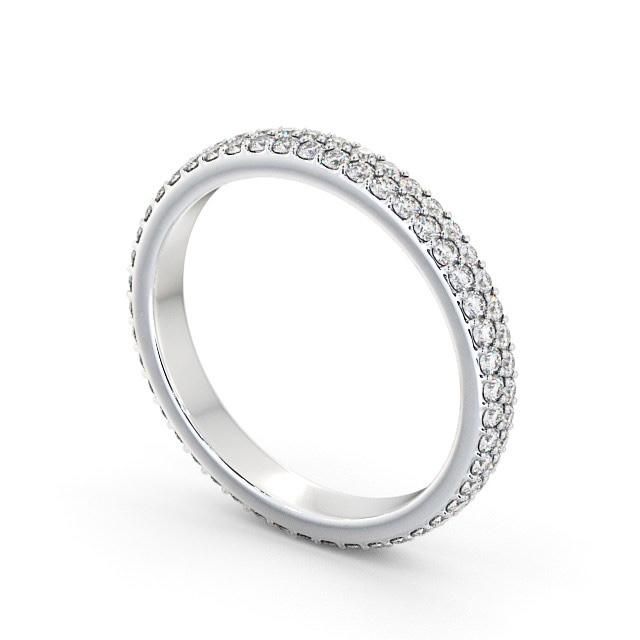 Wedding Rings In Dubai Online  Full Eternity Ring, Round Cut Double Row