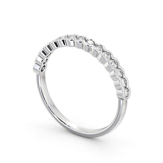 Gold Wedding Ring Price In Uae  Half Eternity Ring, Round Cut Rub Over Setting