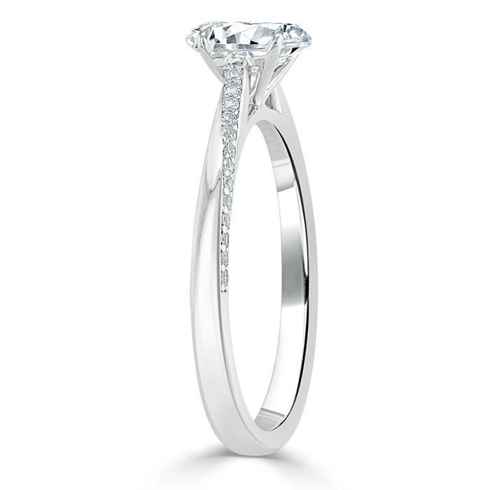 Engagement Rings Qatar Oval Cut Moissanite Engagement Ring, Classic Style