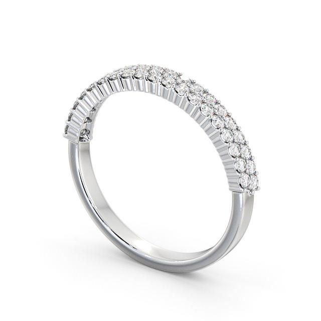 Gold Wedding Ring Price In Uae  Half Eternity Ring, Round Cut Double Row