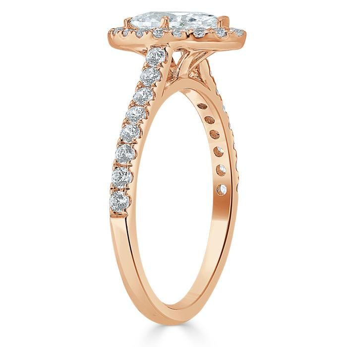 Wedding Bands Dubai  Marquise Cut Moissanite Halo Engagement Ring, Tiffany Style