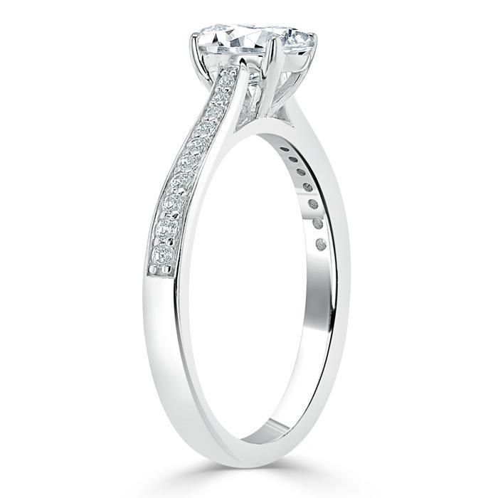 Engagement Rings Qatar Oval Cut Moissanite Engagement Ring, Classic Style