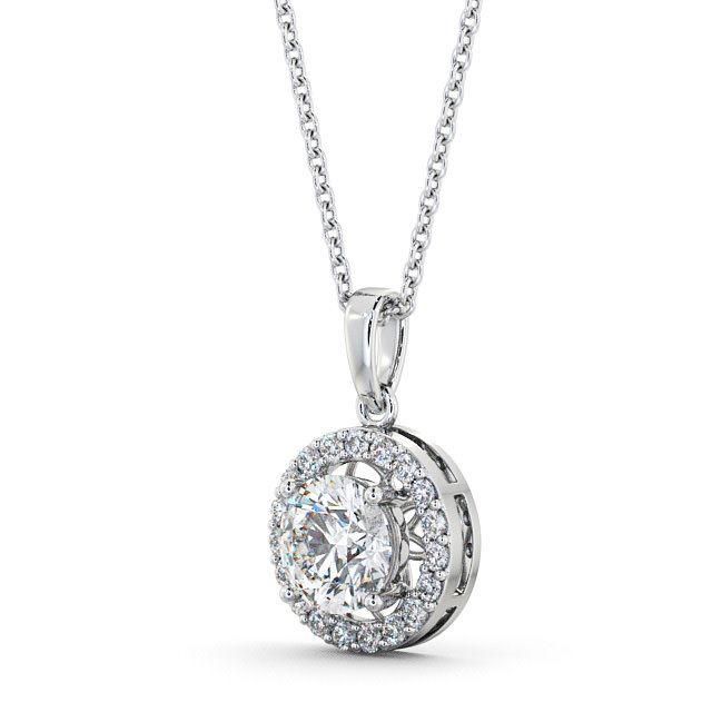 Round Cut Classic Halo Pendant