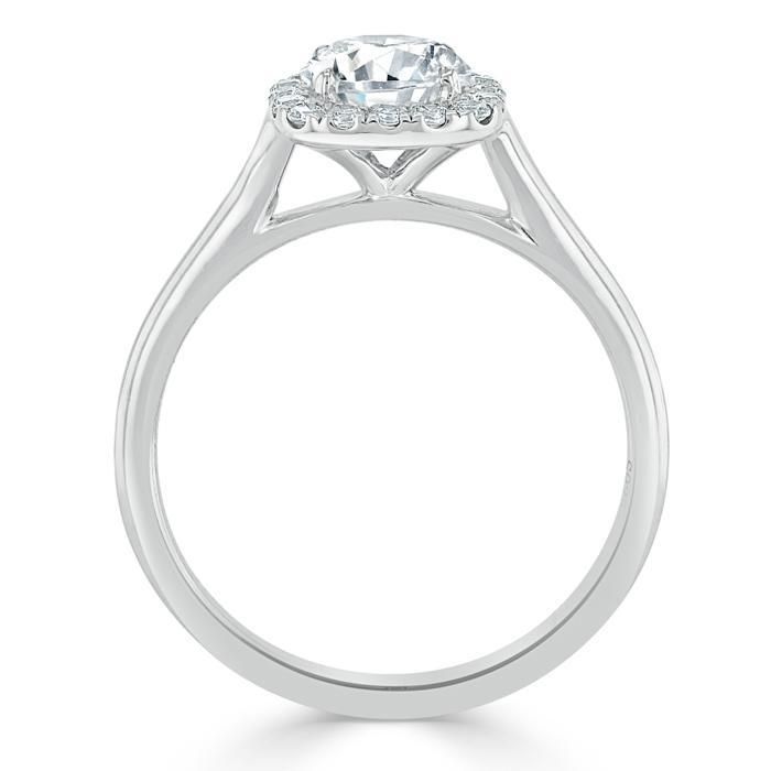 Moissanite Engagement Rings Australia Round Cut Moissanite Halo Engagement Ring