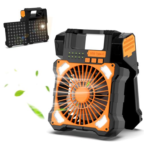Solar portable fan