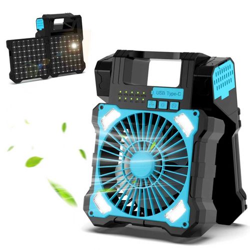 Solar portable fan
