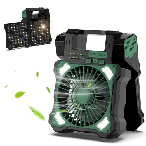 Solar portable fan