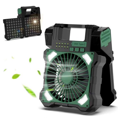 Solar portable fan