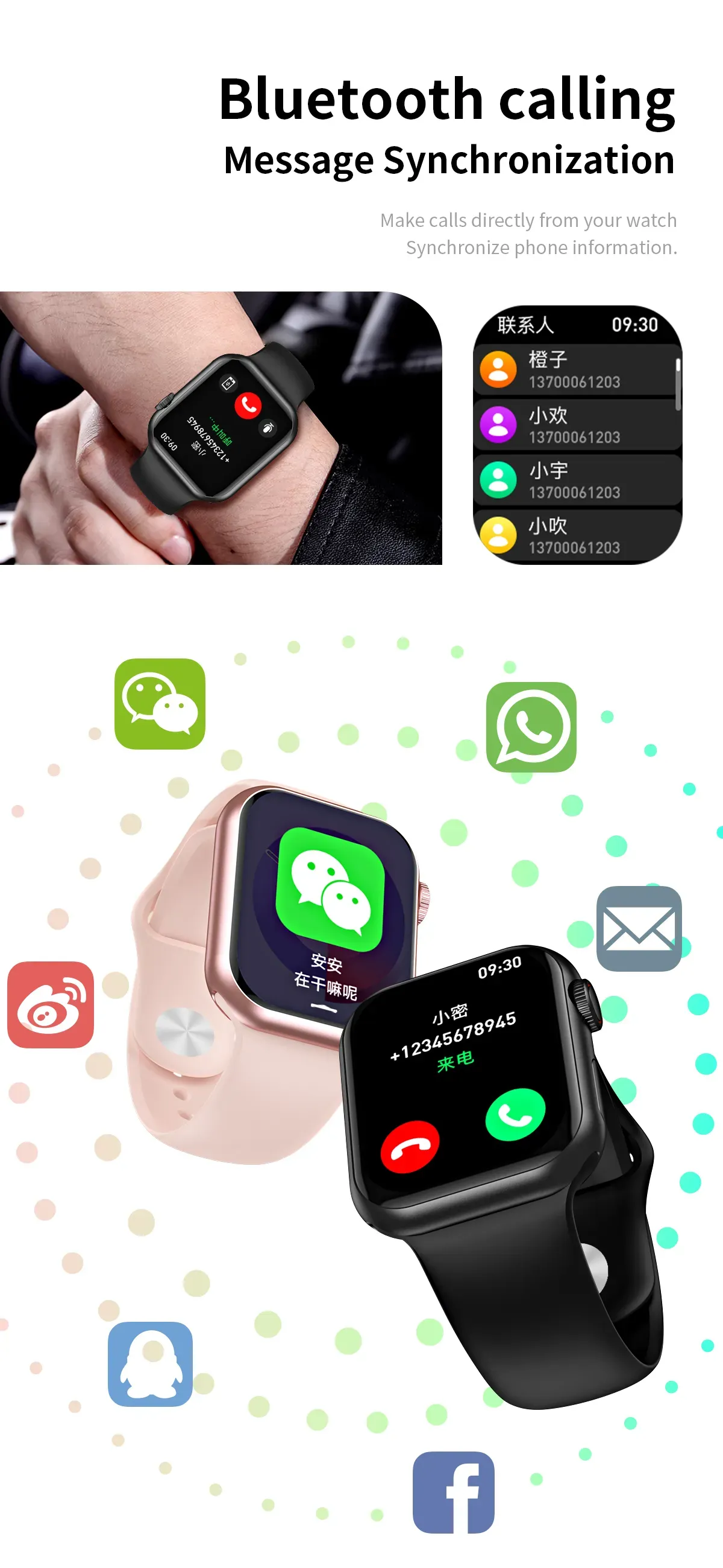 Smartwatch, Bluetooth watch, Fitness tracker.
