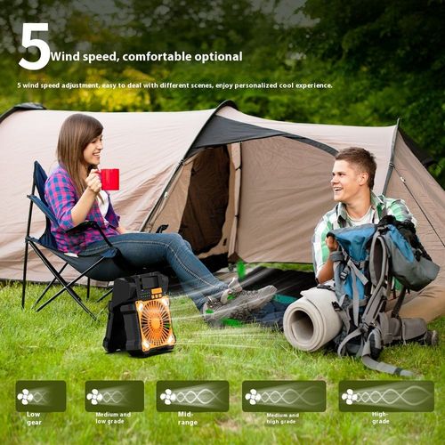 Solar portable fan