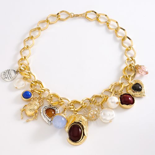 Retro imitation pearl pendant earrings