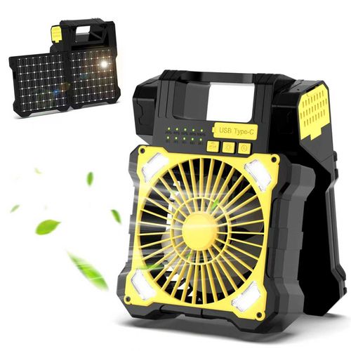 Solar portable fan