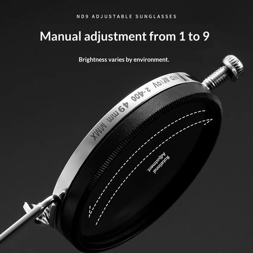 Retro Mechanical ND Filter Adjustable Polarized Sunglasses