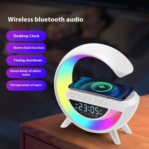 Bluetooth speaker, mood lighting, clock, wireless charging  stereo❤️