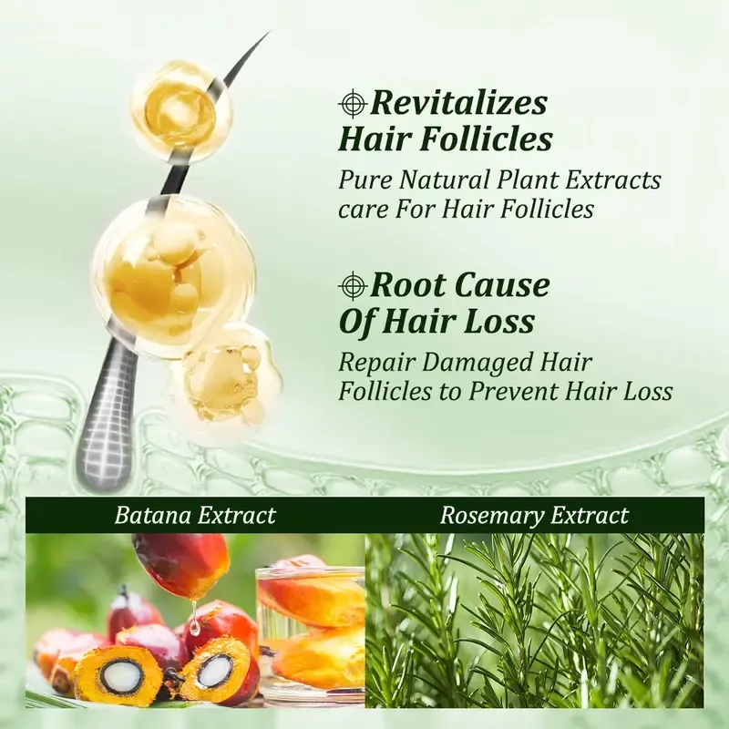 Batana Oil Shampoo for Hair Growth, Anti-Thinning Cleanser with Rosemary Extract for All Hair Types, Strengthens & Gently Repairs, 10.14 oz, Haircare