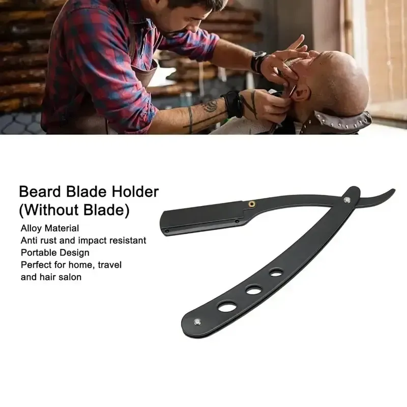 Stainless Steel Men's Premium Straight Razor Set, Perfect for Beard Care and Accessories, High-Quality Straight Edge Razor for Comfortable Shaving Experience, Stainless Steel Shaver, All Metal Shaver, Razors Set, Shaving Tool