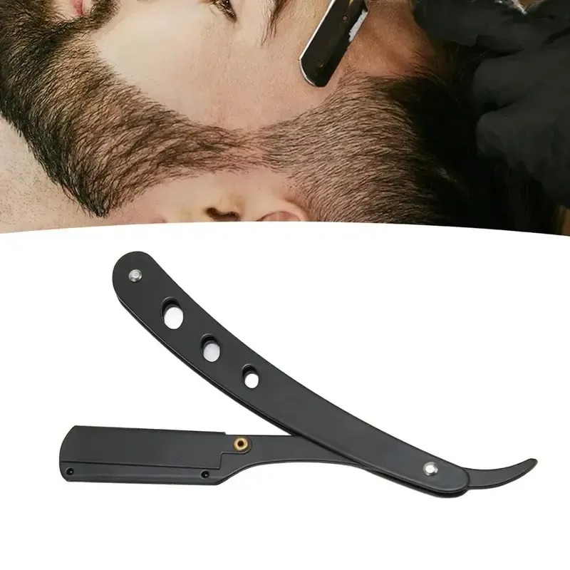 Stainless Steel Men's Premium Straight Razor Set, Perfect for Beard Care and Accessories, High-Quality Straight Edge Razor for Comfortable Shaving Experience, Stainless Steel Shaver, All Metal Shaver, Razors Set, Shaving Tool