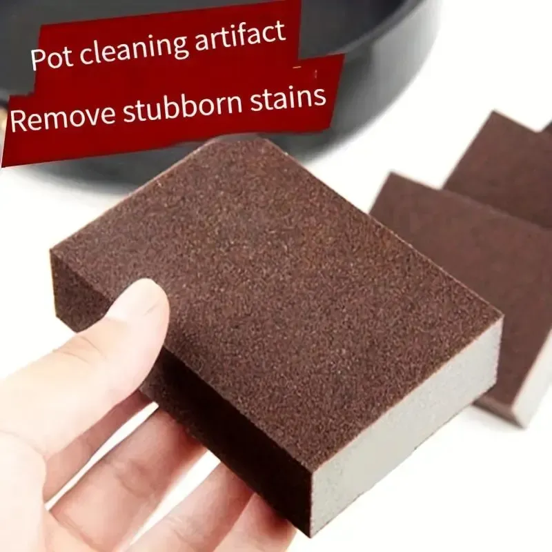 Emery Magic Cleaning Sponge, 3 Counts Pot Bottom Rust Remover Scrubber, Household Kitchen Cleaning Gadgets, Scrubber Sponges, Cleaner