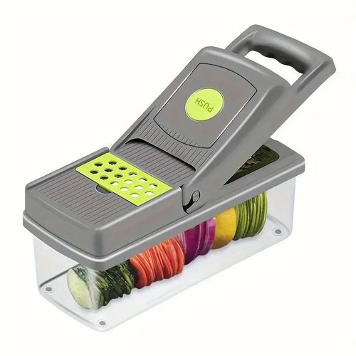 14 in 1 Multifunctional Vegetable Chopper, Durable Vegetable Slicer, Garlic Chopper, Onion Potato Grater, Vegetable Cutting Machine, Kitchen Accessories, Kitchen Gadget