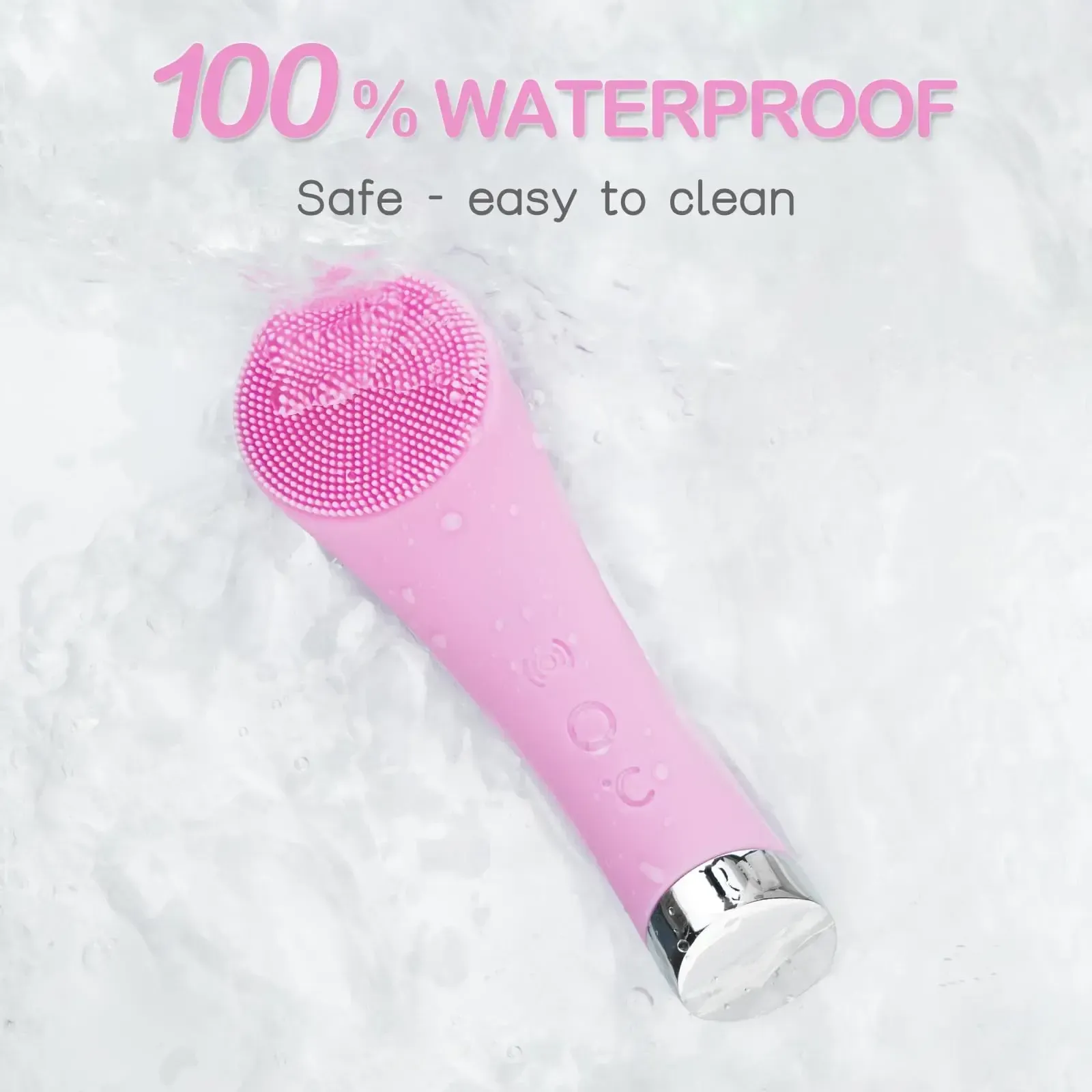 Facial Cleansing Brush, PRITECH Heatable Vibrating Face Scrubber with Massage, Silicone Face Scrubber for Women & Men, Electric Facial Cleanser for Deep Cleansing, Gentle Exfoliating (Pink) SummerWins DealsForYouDays