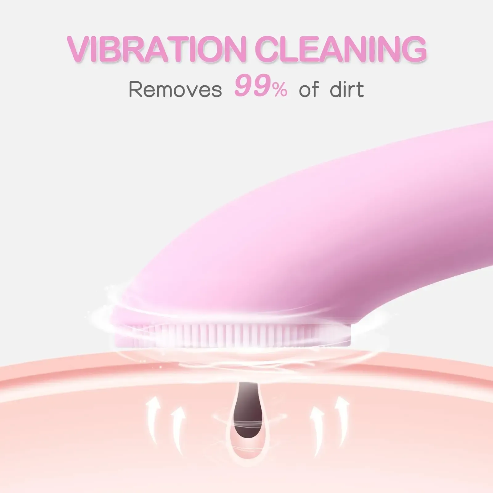 Facial Cleansing Brush, PRITECH Heatable Vibrating Face Scrubber with Massage, Silicone Face Scrubber for Women & Men, Electric Facial Cleanser for Deep Cleansing, Gentle Exfoliating (Pink) SummerWins DealsForYouDays