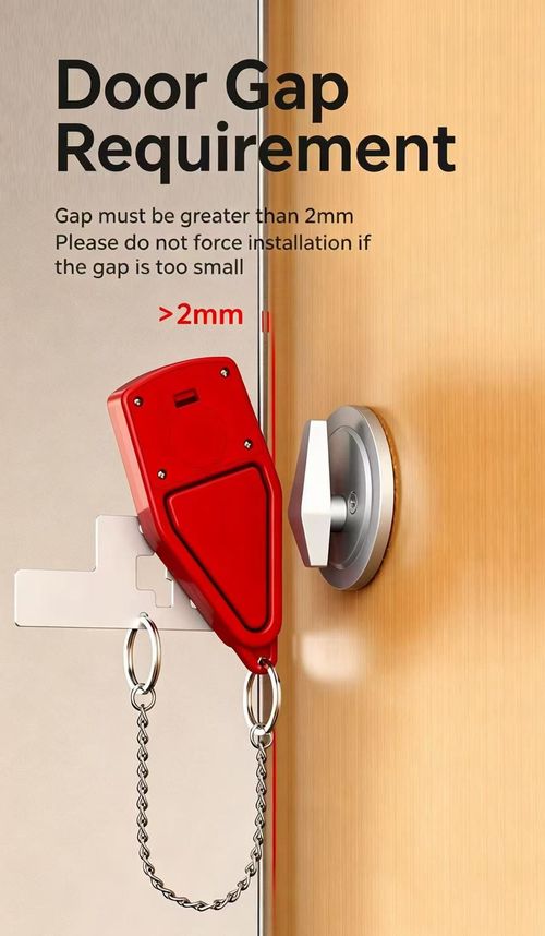 2-in-1 Portable Door Lock & Alarm for Home Travel Security Privacy Prevents Unwanted Entry 90 dB Alarm No Tools Required