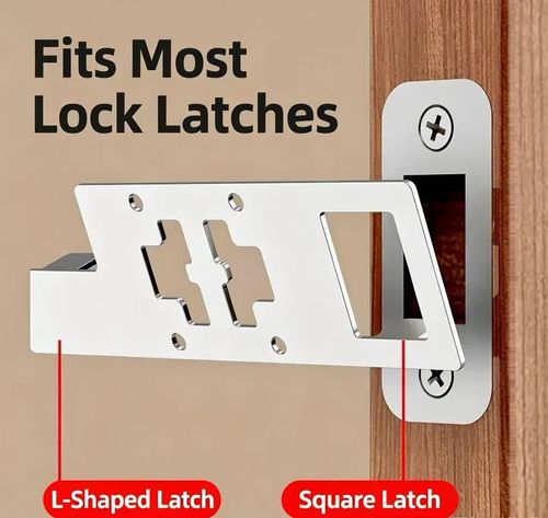 2-in-1 Portable Door Lock & Alarm for Home Travel Security Privacy Prevents Unwanted Entry 90 dB Alarm No Tools Required