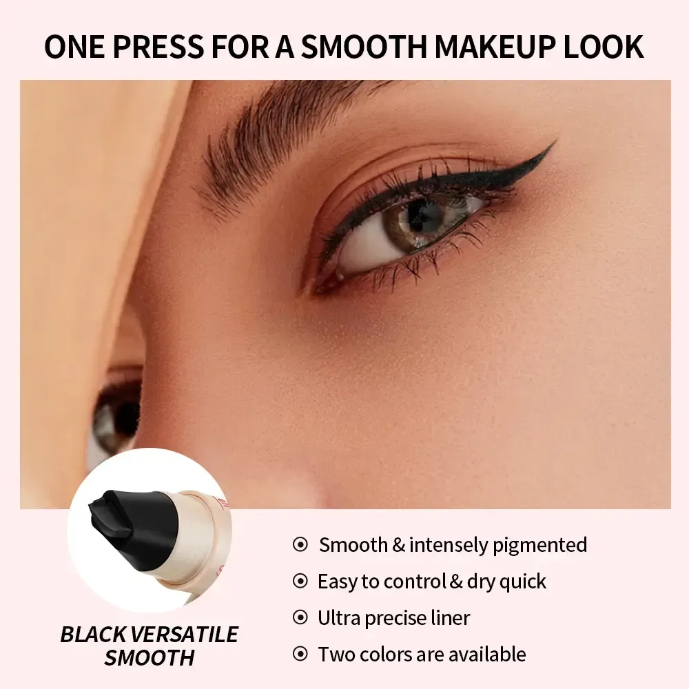 2Pack Rotating Winged Eyeliner Transfer Tool Dual-Head Design for Precise Cat Eye & Winged Liner, Waterproof Smudge-Proof Formula