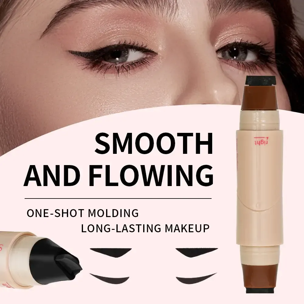 2Pack Rotating Winged Eyeliner Transfer Tool Dual-Head Design for Precise Cat Eye & Winged Liner, Waterproof Smudge-Proof Formula