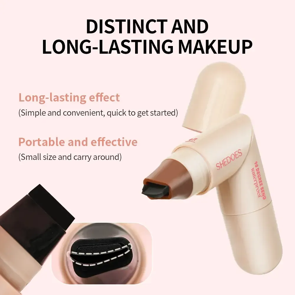 2Pack Rotating Winged Eyeliner Transfer Tool Dual-Head Design for Precise Cat Eye & Winged Liner, Waterproof Smudge-Proof Formula