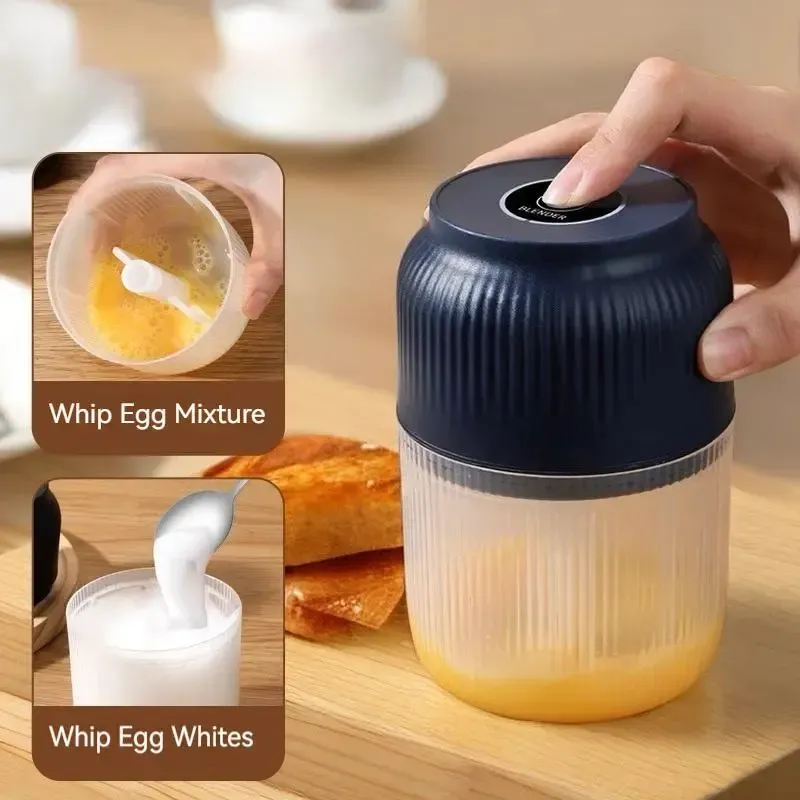 Electric Garlic Chopper4 Sharp BladesPortable Veggie Chopper300ML Garlic Grinder Masher Onion Chopper, Blender to Vegetable, Cordless Food Processor for Ginger, Chili, Fruit, Meat, Spices, Beans, etc