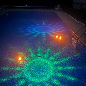 2pack Solar Floating Pool Lights, RGB Pool Lights with Remote Control, IP68 Waterproof for Above-Ground Pools, Pool Parties, Inground Pools & Hot Tubs