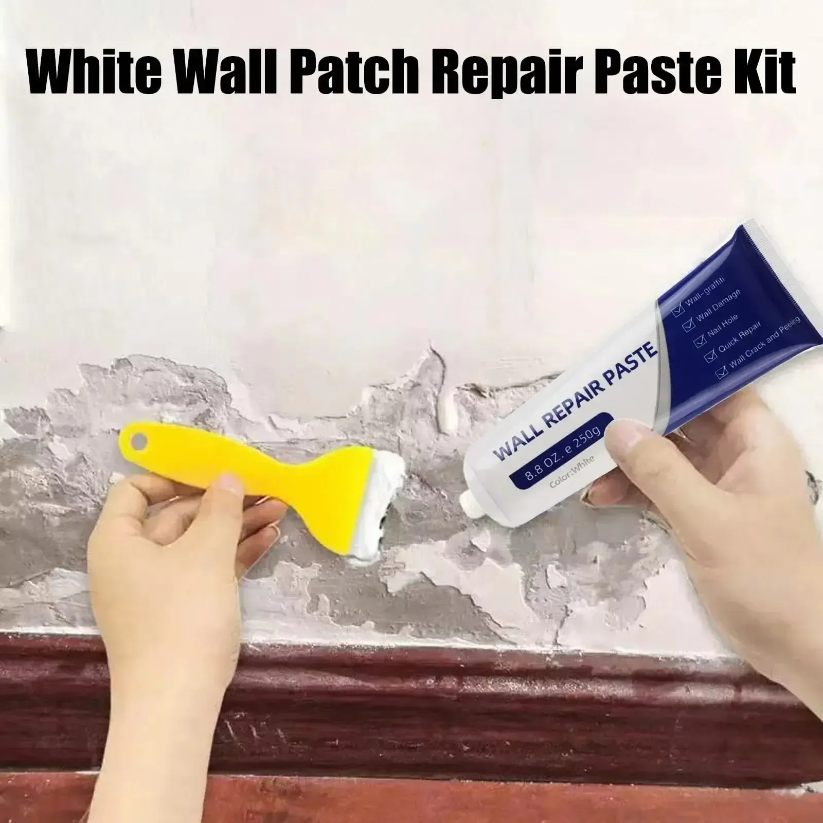 3 Pack White Wall Repair Paste, DIY Quick Fix Wall Mending Cream