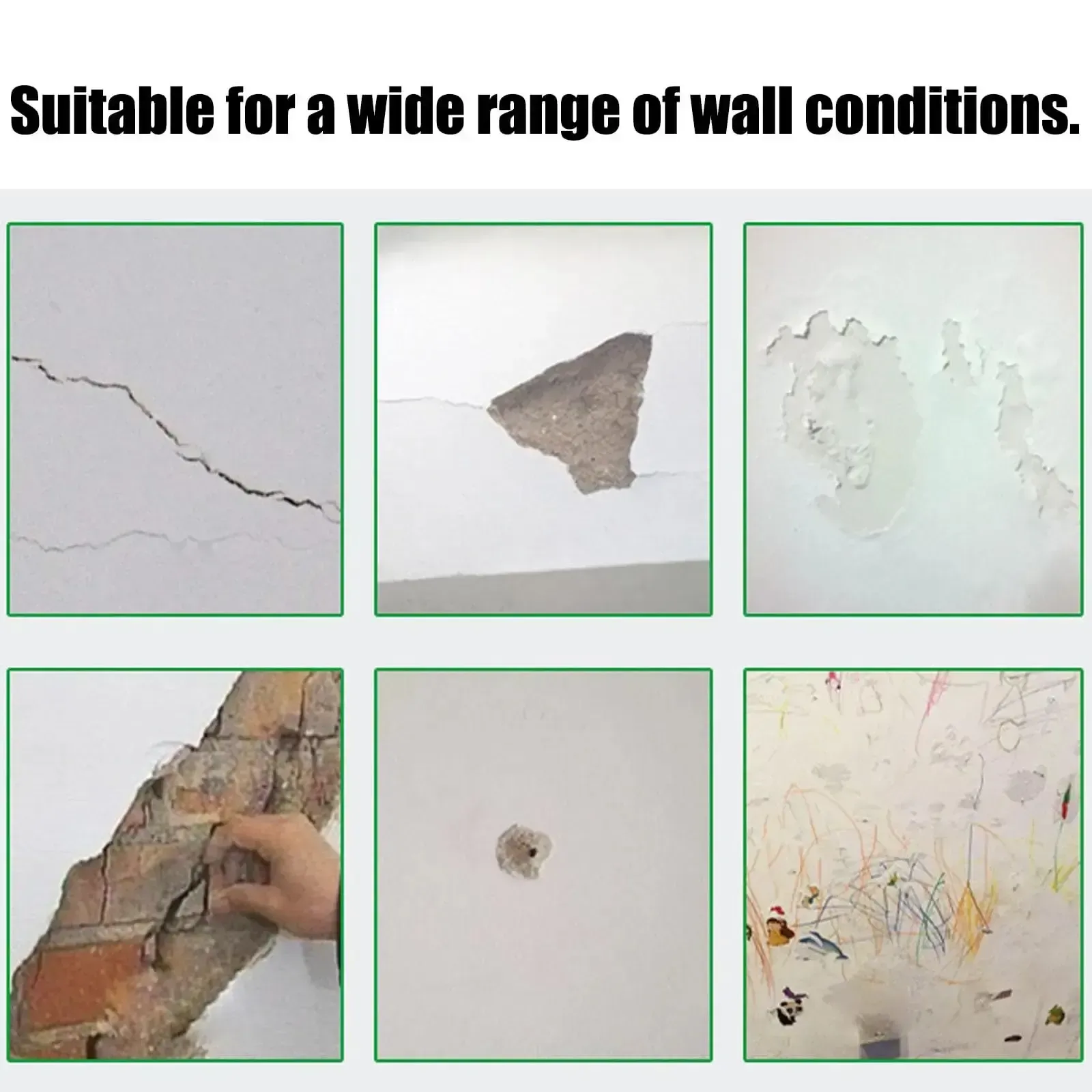 3 Pack White Wall Repair Paste, DIY Quick Fix Wall Mending Cream