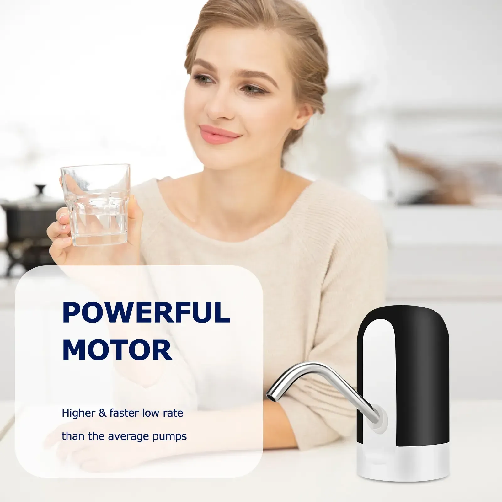 Water Dispenser for 5 Gallon Bottle - Rechargeable Water Pump for 5 Gal Jug, BPA-Free, Stainless Steel Spout - 30-40 Days Battery Life, Easy One Switch Operation for Kitchen Outdoor Camping Office summerwins, Drinking Dispenser, Tools And Gadgets