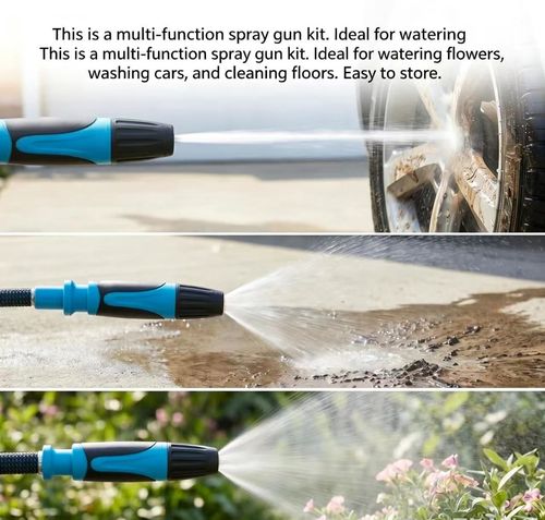 10M High Pressure Water Spray Gun, Explosion-proof Flexible Garden Hose for Car Washing, Watering & Floor Cleaning