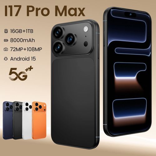 2026 New Arrival Original I17 Pro Max 5G Smartphone 16+1TB Android 15 120Hz 7.3 Display 108MP Rear Camera Deca Core 5G Phone