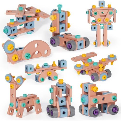 DIY Montessori Educational Toys for Children: Hippo Tool Assembly Set with Electric Drill Early Learning Building Kit
