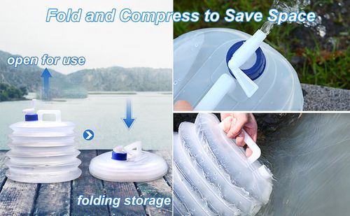 Outdoor Picnic Hiking Camping Car Portable Accessories Folding Bucket Folding Water Tank with Tap