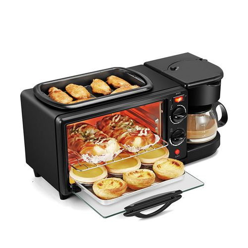 2025 New Hot-Selling 3-in-1 Breakfast Station Microwave Oven, Toaster, Coffee Maker, and Warmer