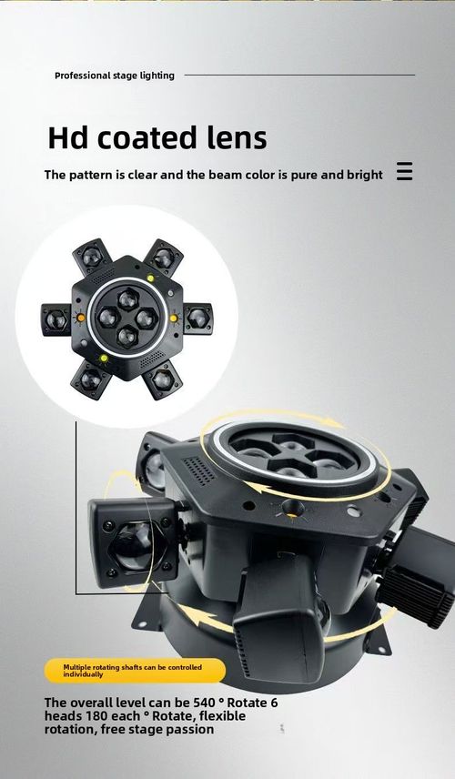 6 Arm Bee Eye DJ  Strobe Disco Stage Light 150W RGBW Laser Party Light Wedding Theme Park Remote Control Beam Moving Head