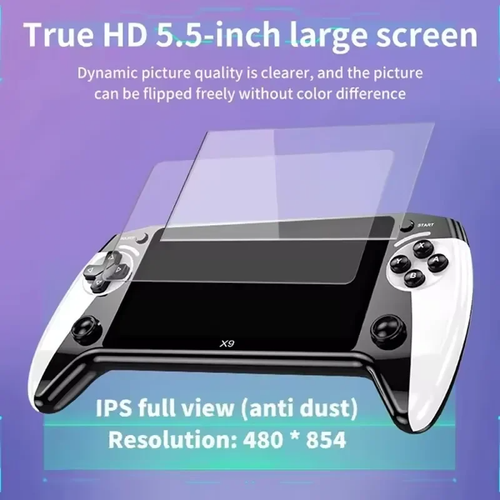 New 5.5-inch X9 Handheld Game Console Portable Retro Dual Joystick HD Handheld Game Console
