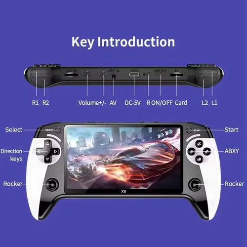 New 5.5-inch X9 Handheld Game Console Portable Retro Dual Joystick HD Handheld Game Console