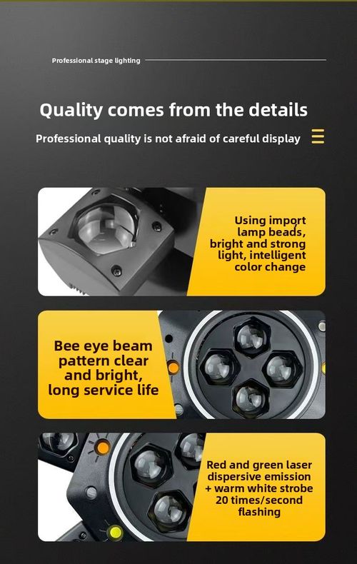 6 Arm Bee Eye DJ  Strobe Disco Stage Light 150W RGBW Laser Party Light Wedding Theme Park Remote Control Beam Moving Head