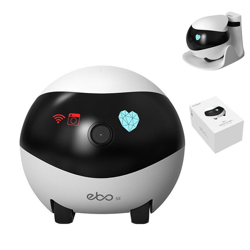 Interactive pet robot, mobile home security camera with audio, self-charging pet cat and dog companion robot