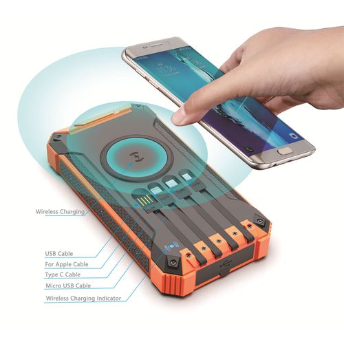 Multifunctional Waterproof Mobile Solar Power Bank Hot Trend Wireless Solar Mobile Fast Charger Portable Power Bank