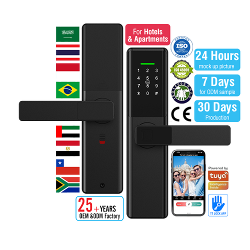 Digital Smart Lock All in One Unlocking via Fingerprint  Card PIN and App Supports PC-Based Backend Data Management  Suitable for Both Hotels and Residences